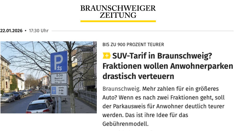 CDU lehnt „SUV-Tarif“ ab: Pohler warnt vor Mehrbelastung für Anwohner